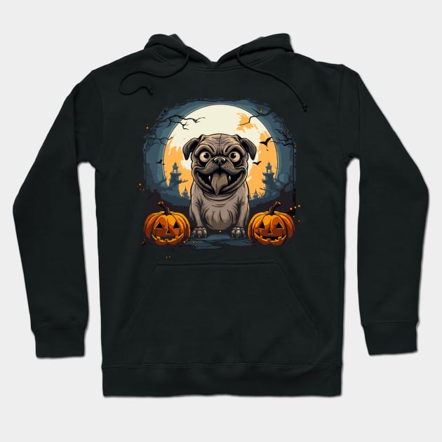 Pug halloween dog Hoodie by tatadonets